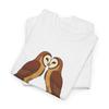 Barn Owl Pair Shirt Valentines Day Animal Gift Women Cartoon Tee Owl T-Shirt