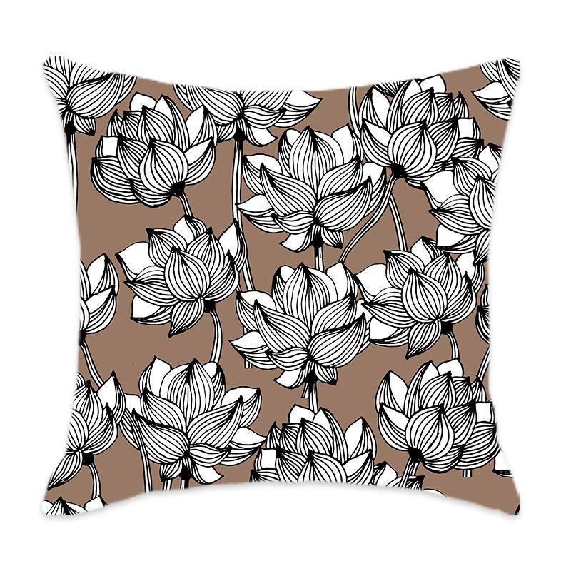 Home Pillow Floral Print Series Sofa Bedroom Leisure Pillow Floral Pattern