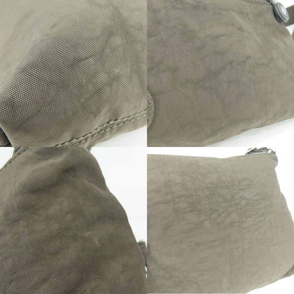 Used Kipling Shoulder Bag K13335-740 Nylon Dark brown Gorilla Charm