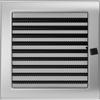 Vent Cover 22x22 nickel - plated with blinds