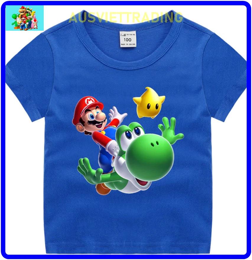 Новая с бирками Футболка Super Mario Игры для мальчиков девочек Топ Футболка совершенно новая детская хлопковая 100