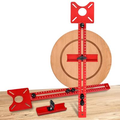 4in1 Router Milling Groove Bracket Cabinet Hardware Jig and Router Guide Aluminum Alloy Router Circle Cutting Jig Auxiliary Tool
