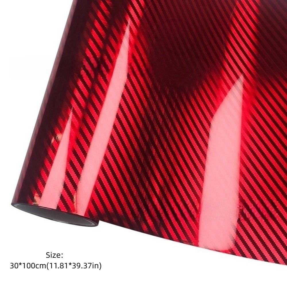 Película de Vinilo de Fibra de Carbono con Efecto 3D Pegatina Colorida para Interior de Coche para Coche Motocicleta Bricolaje