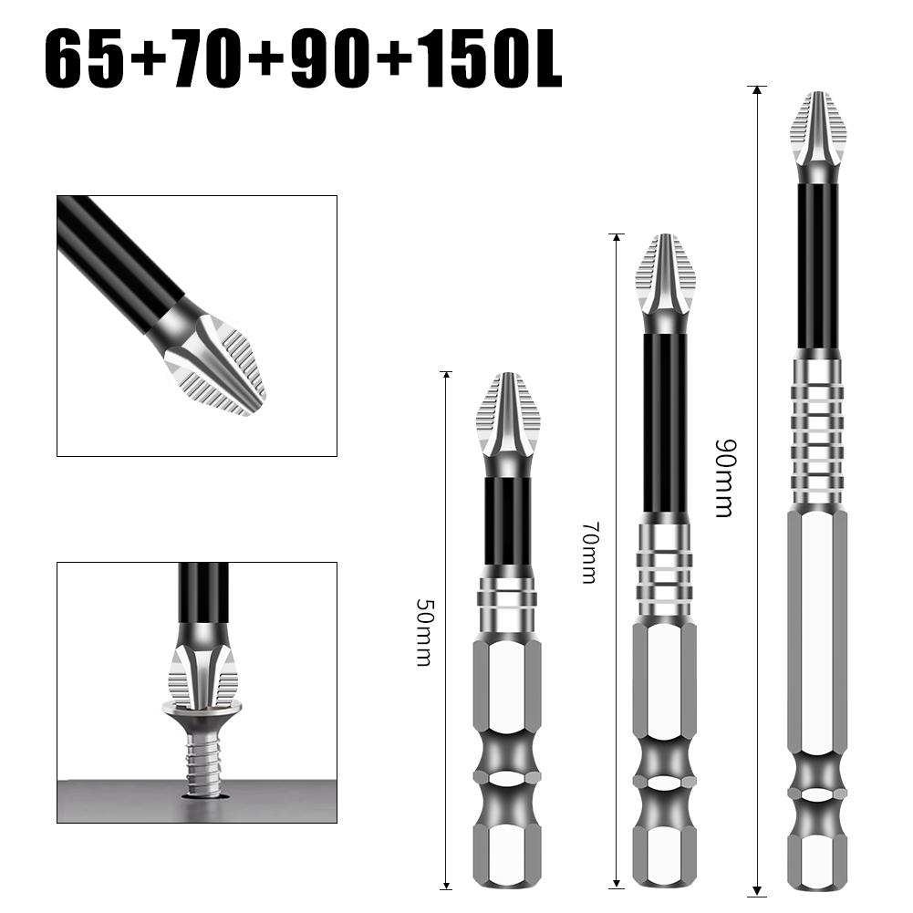 

K5 Нескользящая бита высокой твердости S2 Сильная магнитная 5A черная нескользящая крестовая электрическая дрель электрическая отвертка бита