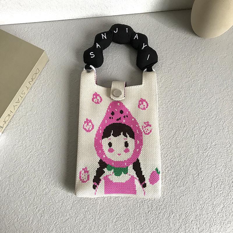 Adorable Knitted Mini Phone & Coin Purse: Compact, Portable, Versatile Bag for Women