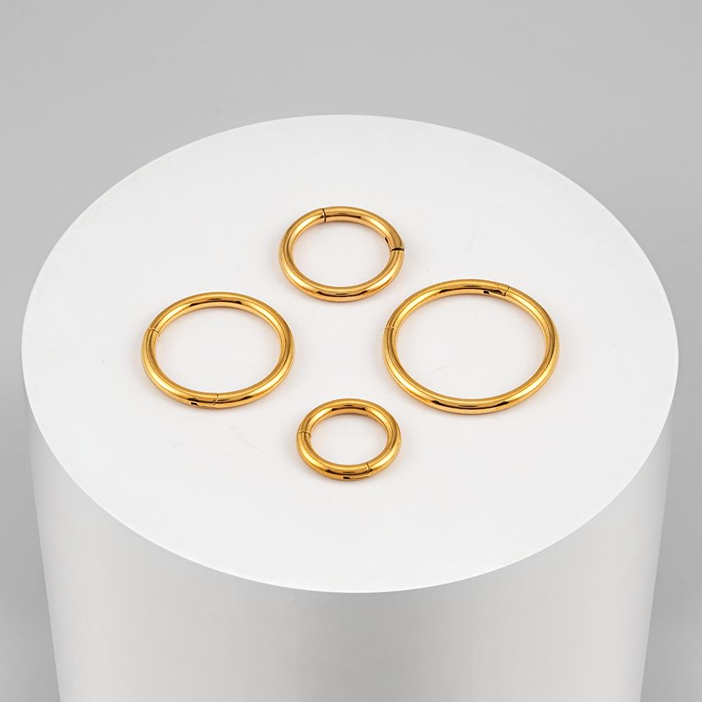 Anelli Naso a Cerchio Articolato in Titanio ASTM F136 Grandi Destri 20G 18G 16G Anello Septum Gioielli per Piercing Corporeo Helix Cartilagine Rook Orecchino