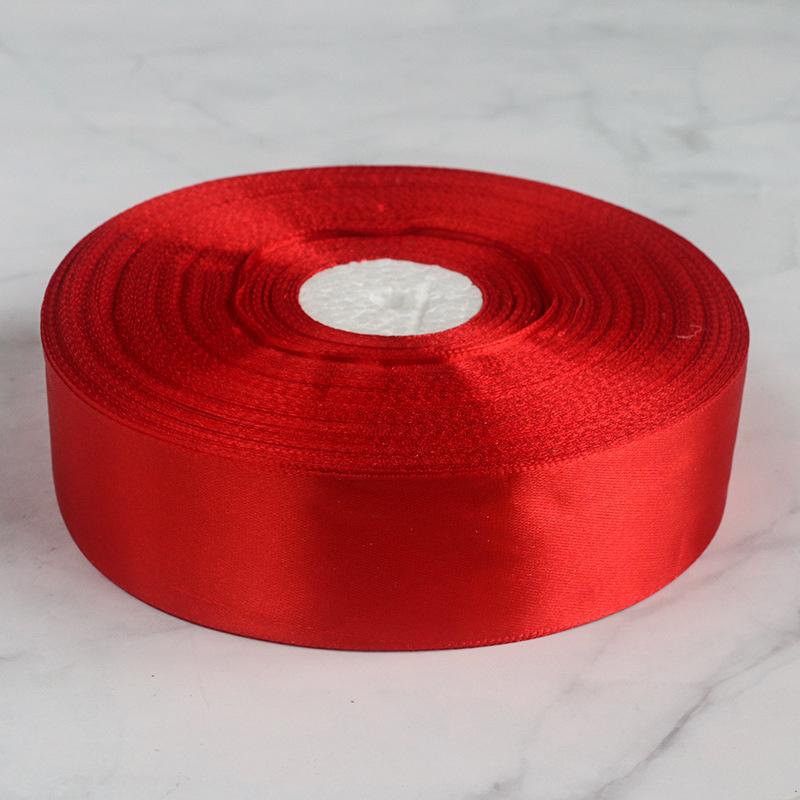 Elegantes Multifunktions-Rotes Band Verschlüsseltes Polyesterband Schleifenband Geschenkverpackung Dekoration Hochzeit Blume Kuchen Neujahr Bindeband Heimdekoration
