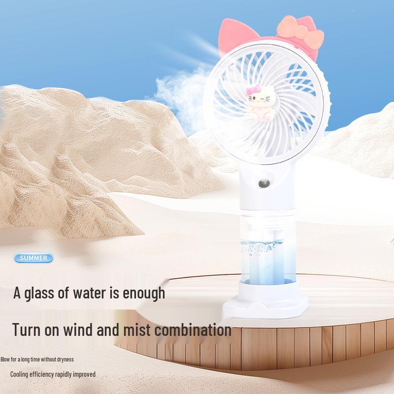 Adorable USB Rechargeable Handheld & Desktop Mini Fan