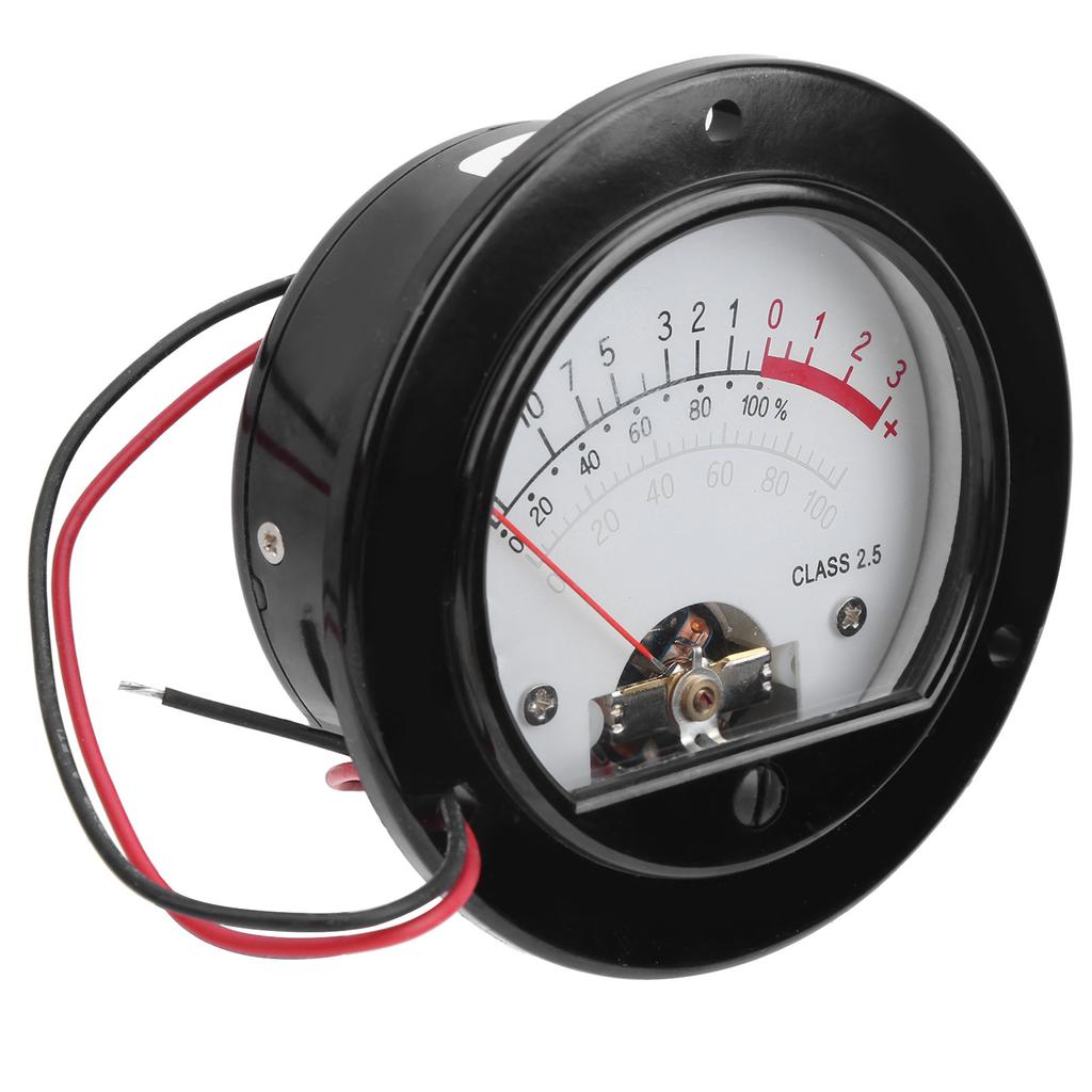 VU Meter Retro Pointer Dial Round Backlight VU Level Audio Meter Testing Equipment