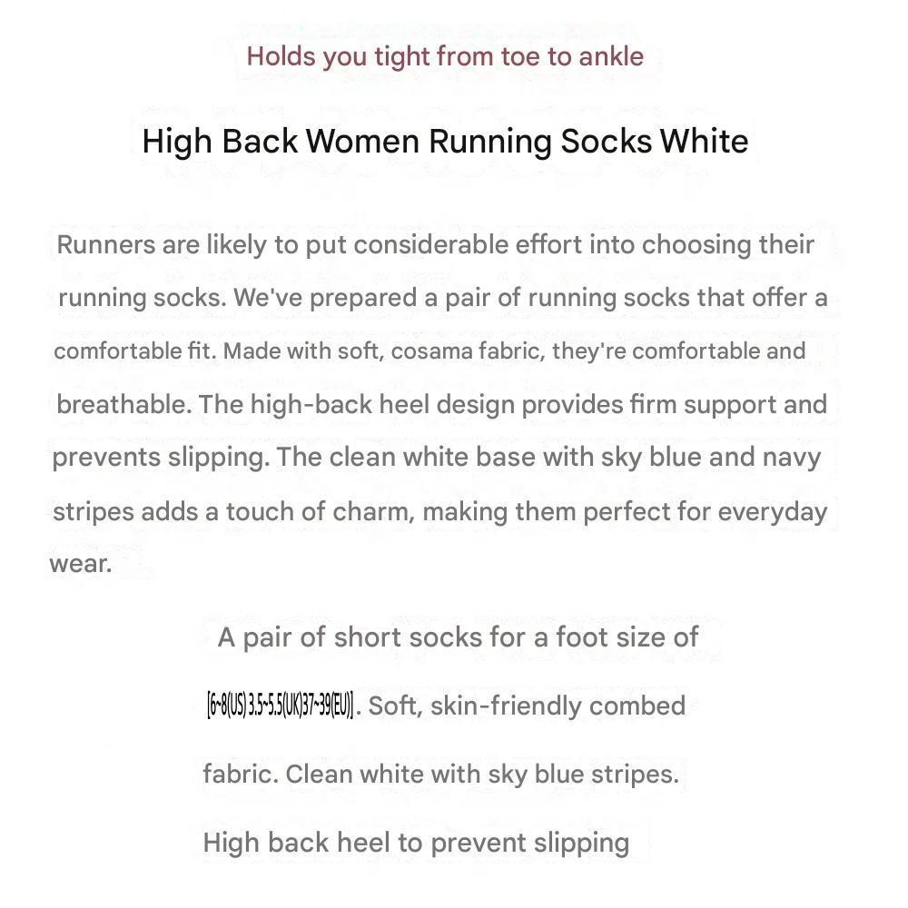 Hoher Schaft Damen Laufsocken[6~8(US) 3.5~5.5(Vereinigtes Königreich)37~39(EU)] Weiß