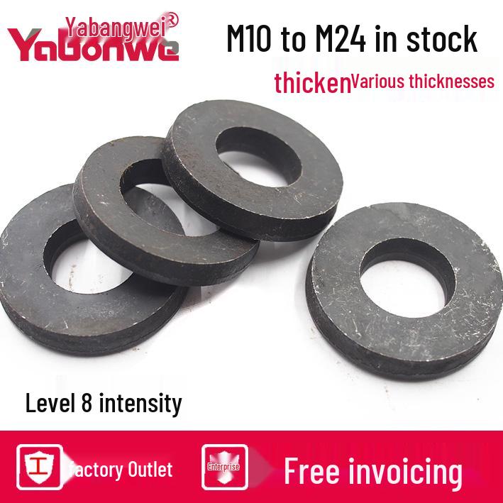 

Heavy-Duty Round Washers: Thickened Flat, Enlarged for Screws (Sizes: M10 to M24) Inner*Outer*Thickness