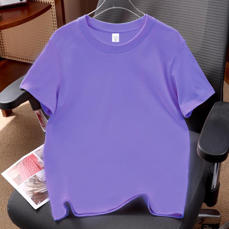 New Chinese Style Unisex Cotton Short Sleeve T-shirt with Auspicious Print