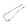 1Pc Fashion Elegant U Shaped Hair Fork Women Girls Ancient Classic Fairy Pearl Hair Pin Bridal Temperament Hair Ornaments