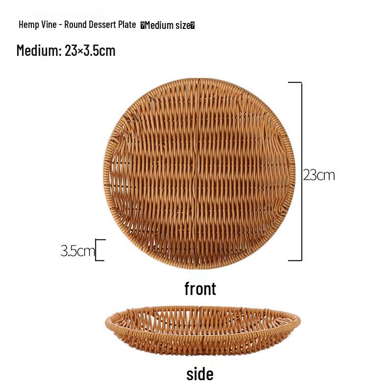 Imitation Rattan Woven Snack Basket Set
