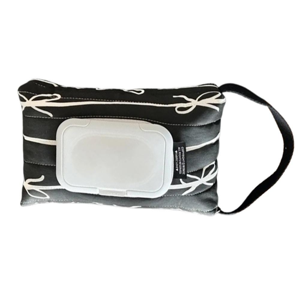 

Nordic Style Bowknot Paper Napkin Boxes Y2K Wet Wipes Container Bag for Car Use чёрный