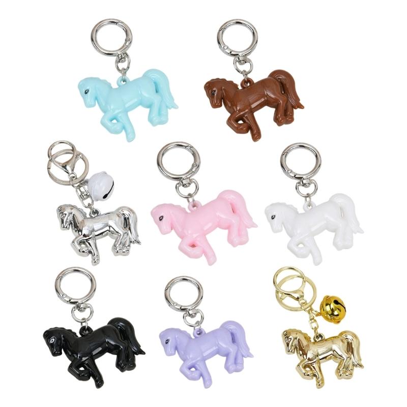 Exquisite 3D Horse Keychain Crafted from Sturdy Acrylic with Lifelike Details for Bag Decors Key Holder Lightweight Portable Gift
