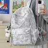 Schoolbag College Style Tie-dye Schoolbag for Female Junior High School Students 1011 New Lightweight, Simple and Large-capacity Travel Versatile