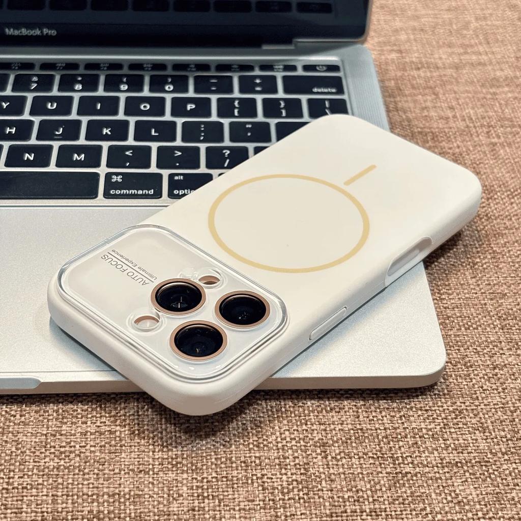 Liquid Silicone For Magsafe Charge Magnetic Case for iPhone 17 Air 16 15 14 Plus 13 12 Pro Max 11 Glass Lens Soft Cover