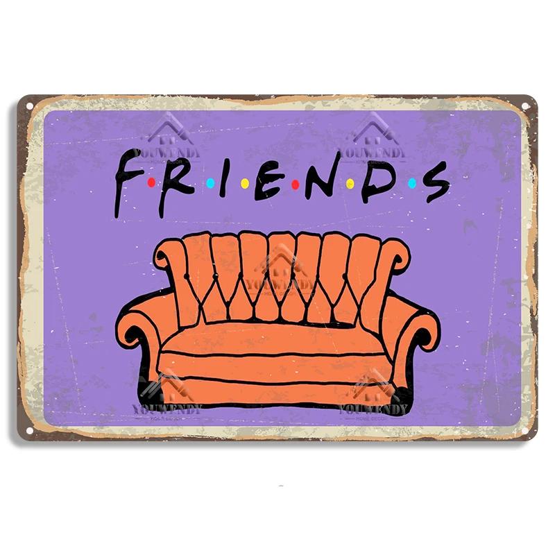 Central Perk Friends Kaffee, Vintage Metallblechschild, Dekorative Plakette, Retro Schild Cafe Küche Wohnzimmer Bar Poster, UW83