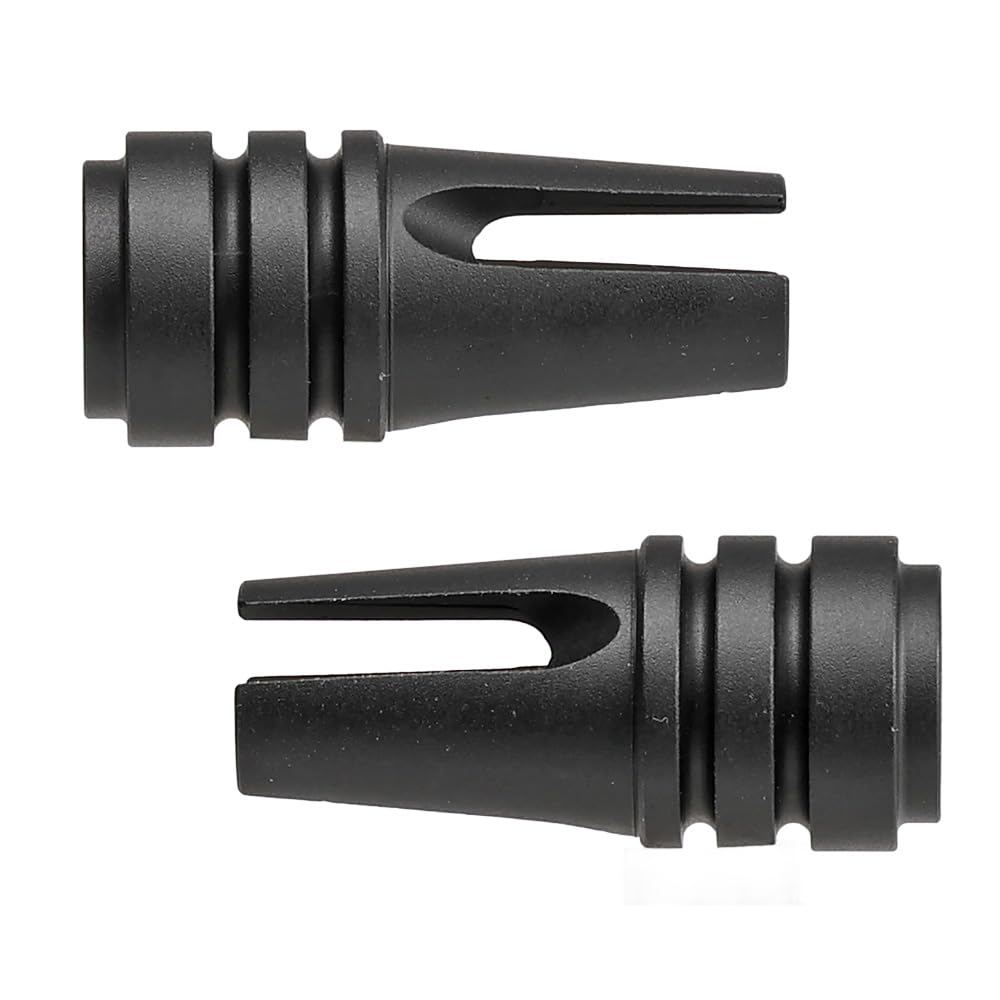 Ryohin Buhin 14mm Reverse Thread Compatible M16A1 3-Prong Flash Hider, Tulip Replica, E&C Aluminum Alloy, for XM16E1, M602, Vietnam War Version