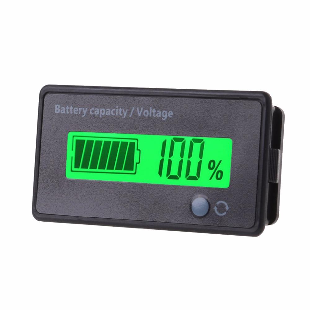 GY-6GD 7-100V Battery Monitor LCD Display Voltage Indicator for Golf Cart RV Lithium Ion Battery With Low Power Alarm