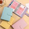 A6 Loose-leaf Notebook Magnetic Button PU Leather Folder Efficient Cash Budget Ledger  School