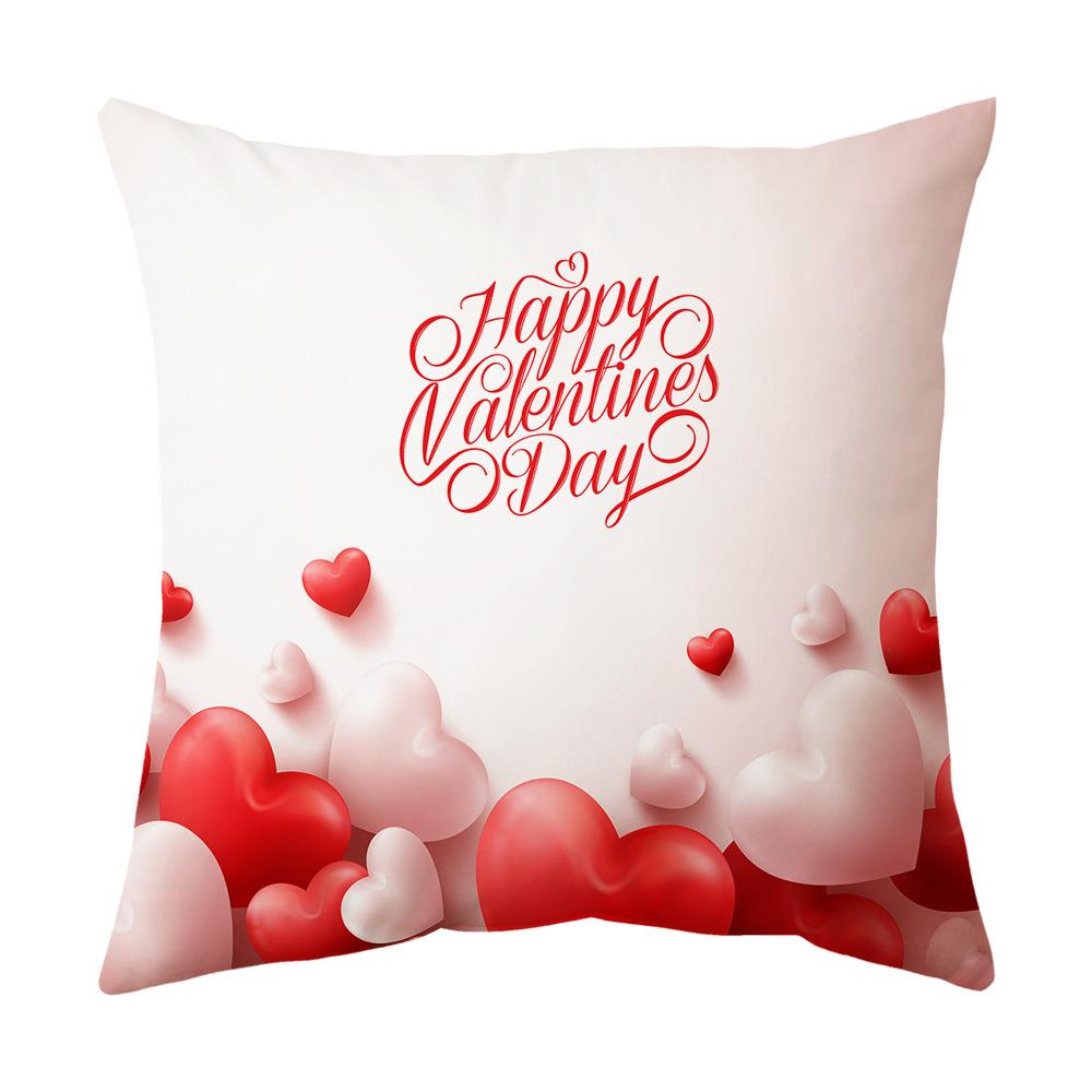 Pillow New Valentine's Day Pillow Case Pink Love Balloon Pillow Sofa Cushion Pillow Case