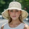Summer washable folding hat women's Korean version large brim sunscreen sunshade sun hat women's vacation big edge cool hat
