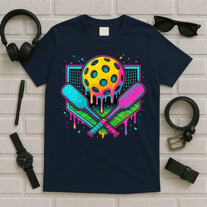Pickleball Ice Cream Drip T-Shirt Unisex T-Shirt XXXXL