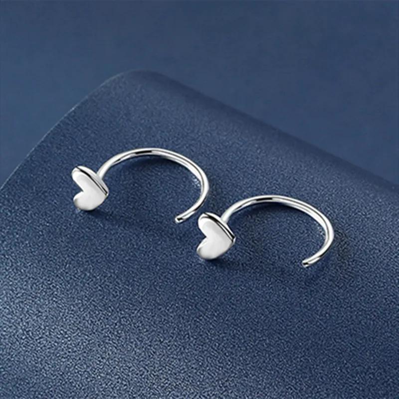 New Female Earring Sterling Silver Heart Flower Star Shaped Earrings for Women Anti Allergy Fashion Statement Bijoux