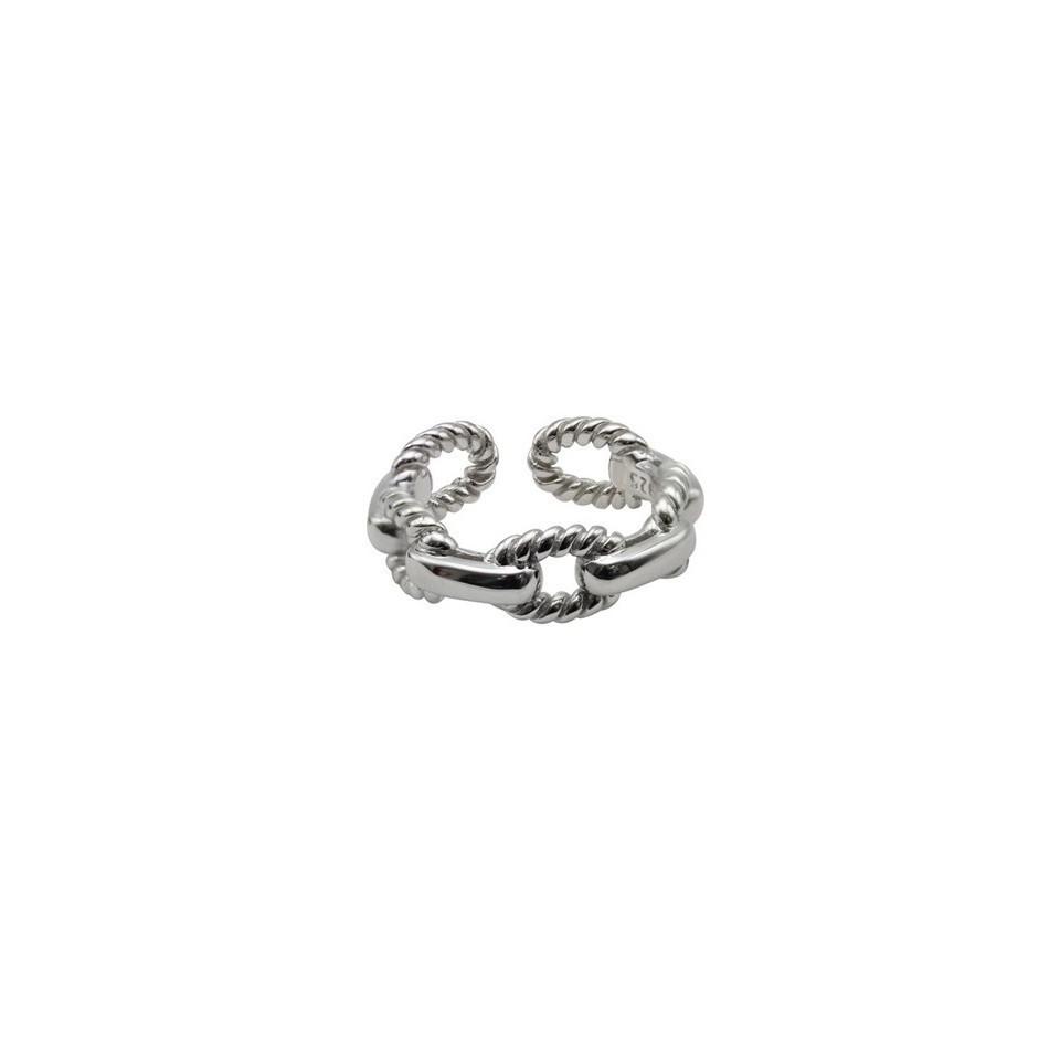 Fashion Ladies Finger Ring Chain Shape Accessory Everyday Wear Adjustable Gift