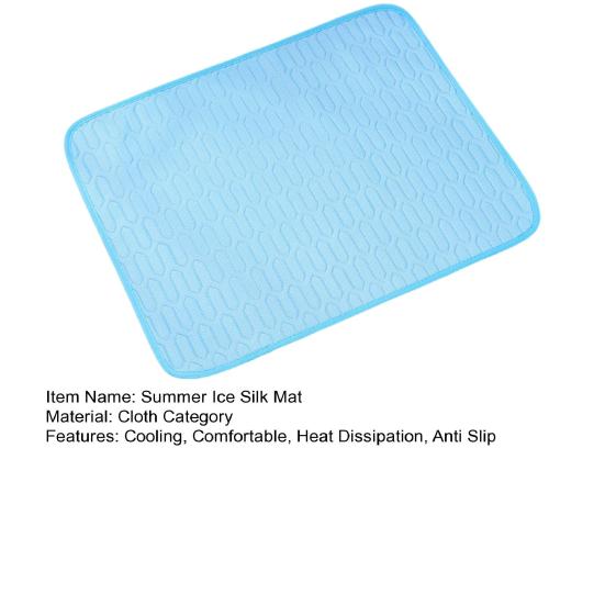 Dog Cooling Mat Ice Silk Cooling Pad Washable Pet Cool Bed Breathable Sleeping Mat for Large Dogs Cats