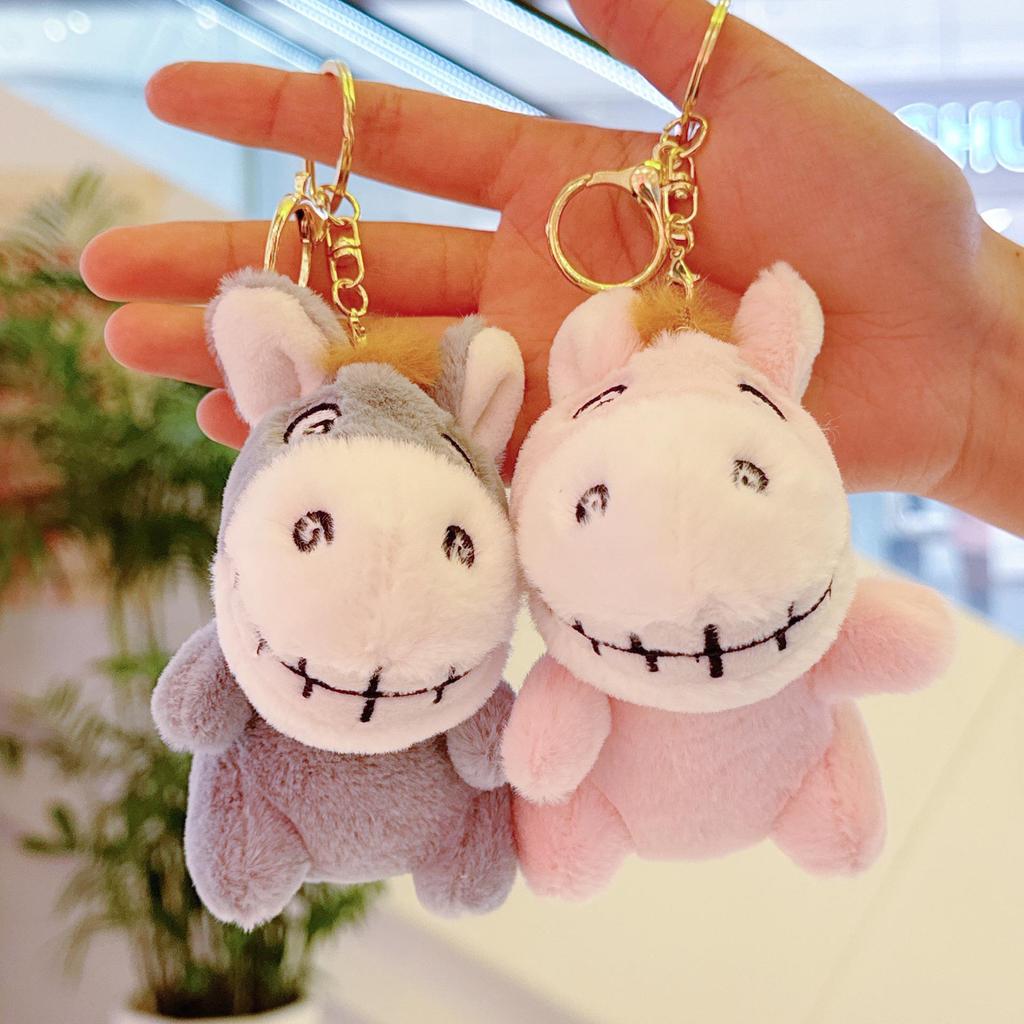 Cartoon Donkey Plush Keychain: Cute Donkey Doll & Small Pendant Ornament
