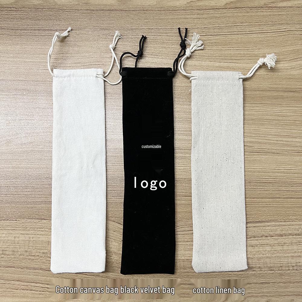 Portable Travel Cutlery Bag - Drawstring Cloth Sleeve for Chopsticks, Knife, Fork & Spoon