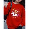 European sizes Kids' Crewneck Sweatshirt - Capybara Unicorn Flying Happy Cute , Sportswear And Casual Wear, Soft And Comfortable, Clothing, Teenagers