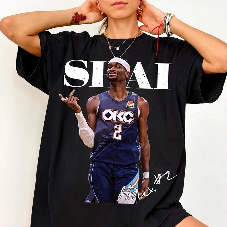 SGA Parade Trophy T-Shirt, Shai Gilgeous-Alexander Graphic T Shirt 2XL