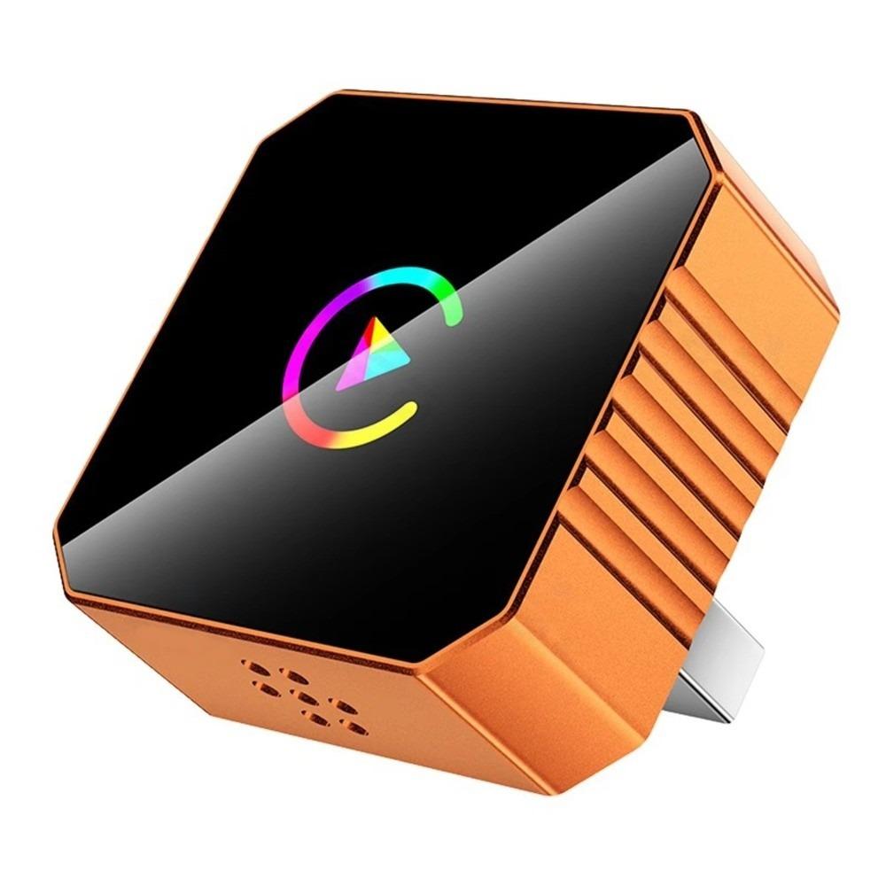 Universal For CarPlay Wireless Adapter 2-in-1 Fast Connection Car Connected For Carplay AI Box Orange