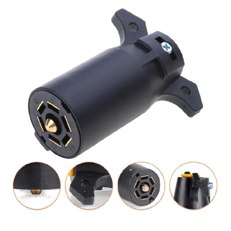 Waterproof 7 Pin Plug Trailer Caravan Electric Adapter Socket Connector