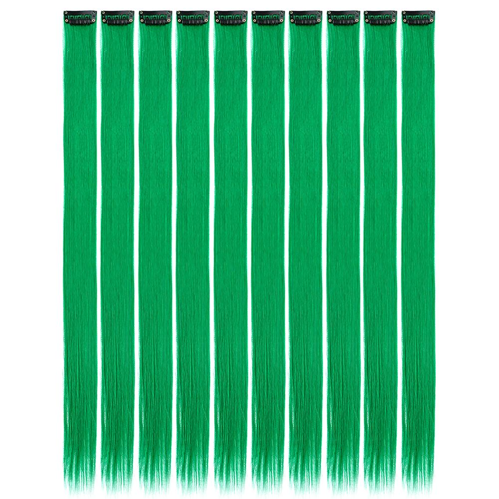 10PCS/Pack Colored Party Highlights Clip in Hair Extensions for Girls 18 Inches Omber colors Straight Hair Synthetic 2027