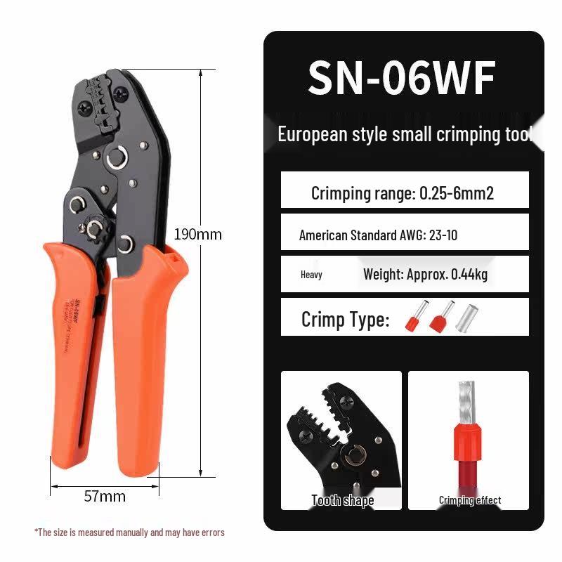 Tubular Needle Terminal Set: RV Crimp Pliers & SV/OT/UT Copper Lugs