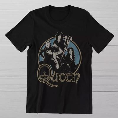T-Shirt 70s Freddy Mercury British Rock Soul Band  for Men Summer Relaxed Short Sleeve Couple Wear Y2k Cotton Custom T Shi