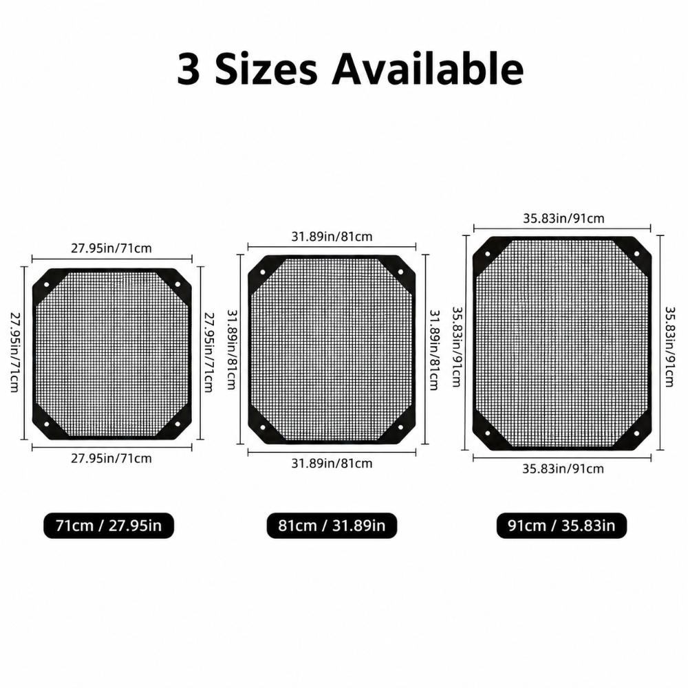 Outdoor AC Unit Cover Oxford Cloth Mesh Top Guard for Air Conditioner Condenser, Leaf Debris Protection with Elastic Hooks Kit