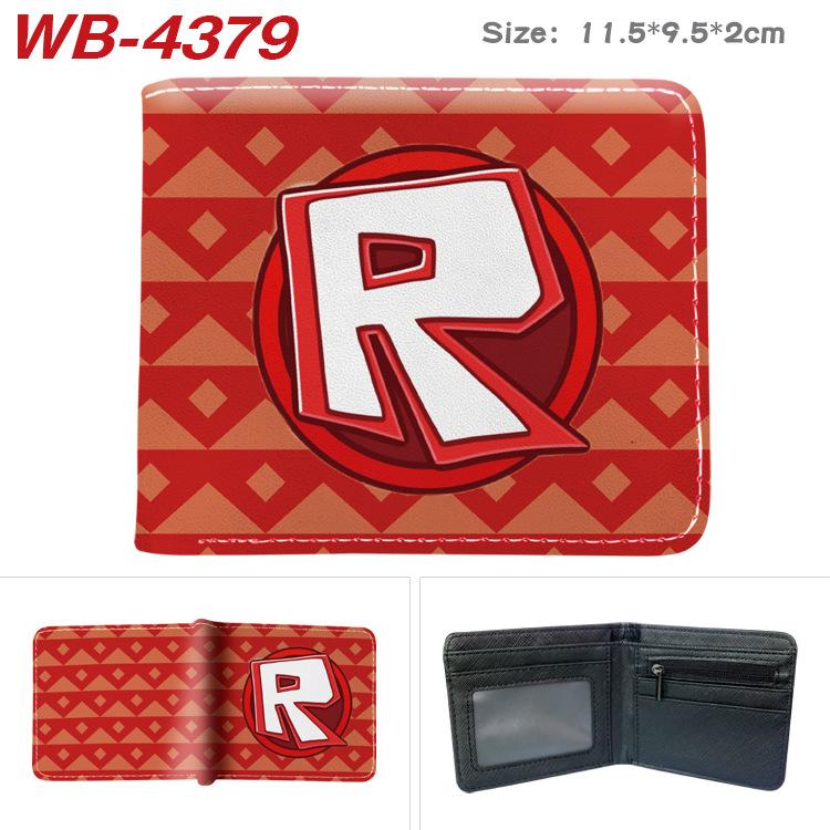 ROBLOX Game Peripheral Wallet Cartoon Print Short Fold Card Holder Unisex Coin Purse Leather 1pcs