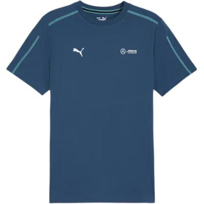 Mapf1 Mt7 Okrągły Dekolt Modny Miękki Wszechstronny Krótki Rękaw T-shirt Męskie Koszulki Niebieski 623743-07