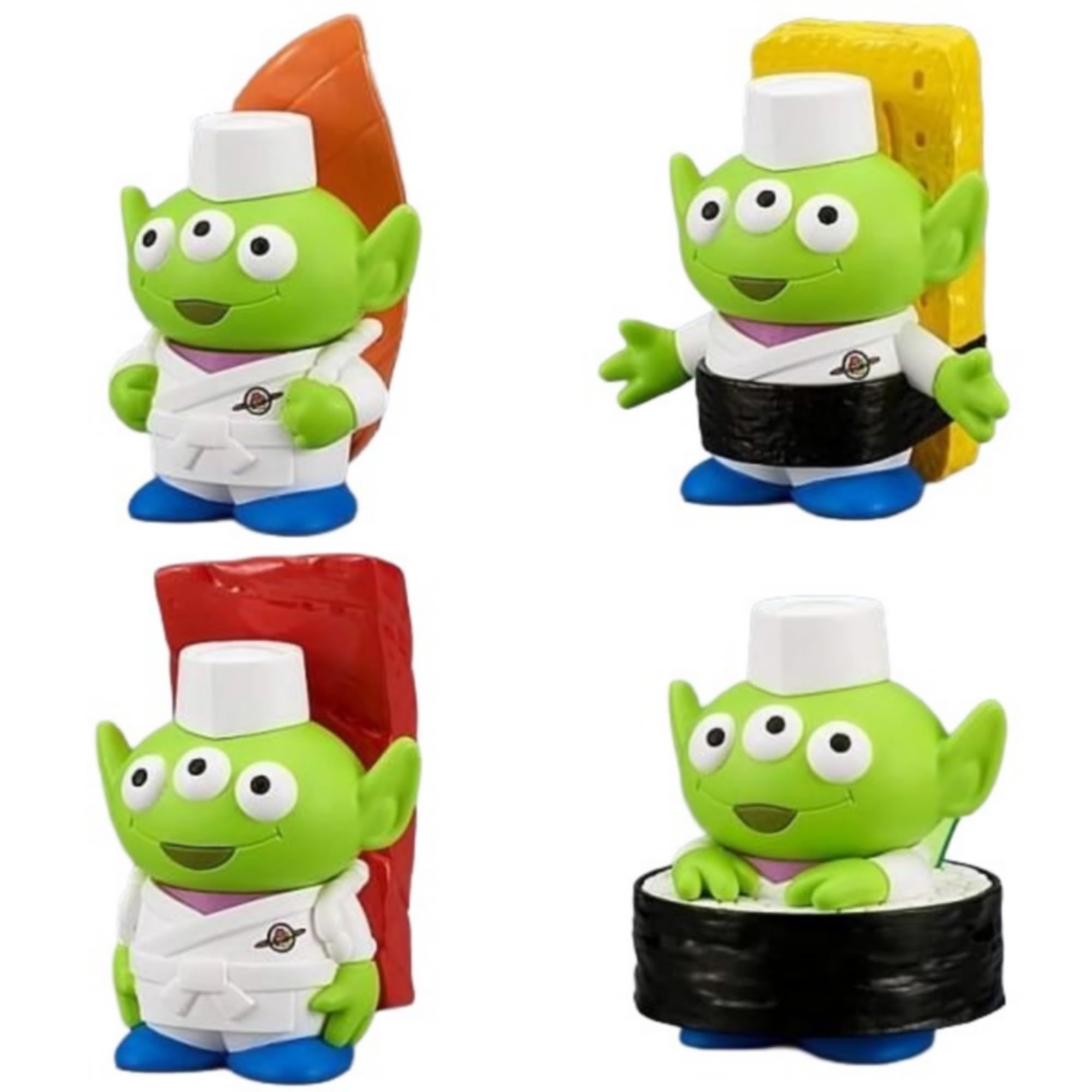 

Takara Tomy Arts Chef Figure Collection x Complete Set of 4 Types Capsule Alien/Sushi (Gachapon Toy)