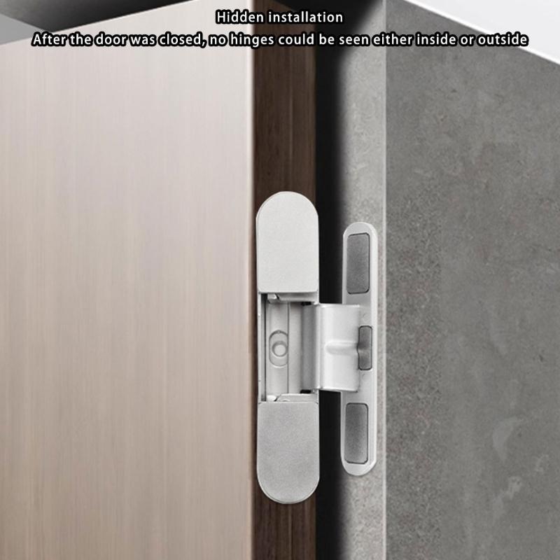 125 Degree Invisible Muted Door Hinge Adjustable Butt Hinges Aluminum Alloy Concealed Hinge Furniture Hardware