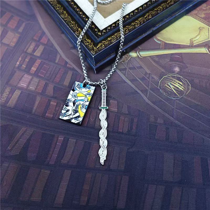 Demon Slayer Kamado Tanjirou Necklace Rengoku Kyoujurou Merchandise Cute Creative Cartoon Figures Fashion Costume Party