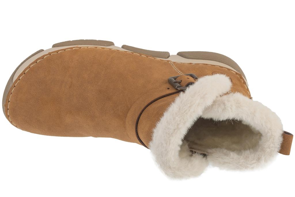 RIEKER Kotníkové boty, Dámské hnědé zimní boty