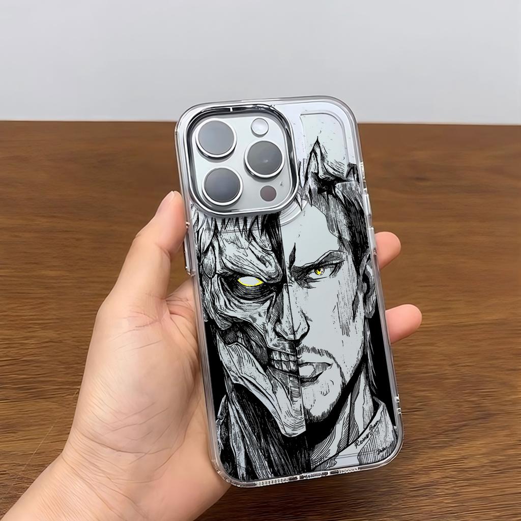 Hot Anime Black Attack On Titan Phone Case For iPhone 17 16e 16 15 14 13 12 11mini Pro Max X XR XSMAX 8 7 Air Plus Soft Cover
