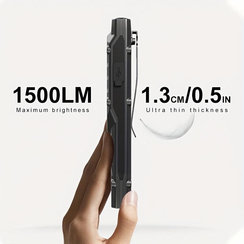 Portable Flat Flashlight with Warning Red Light Beam LED Combination Side Light Pocket Small Flashlight Suitable for Outdoor Emergency Operation